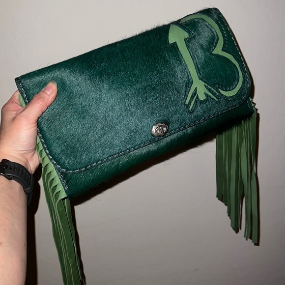 LovLeathers *NEW* SOLD OUT Handmade Cowhide Leather Western Clutch Purse - Picture 6 of 11